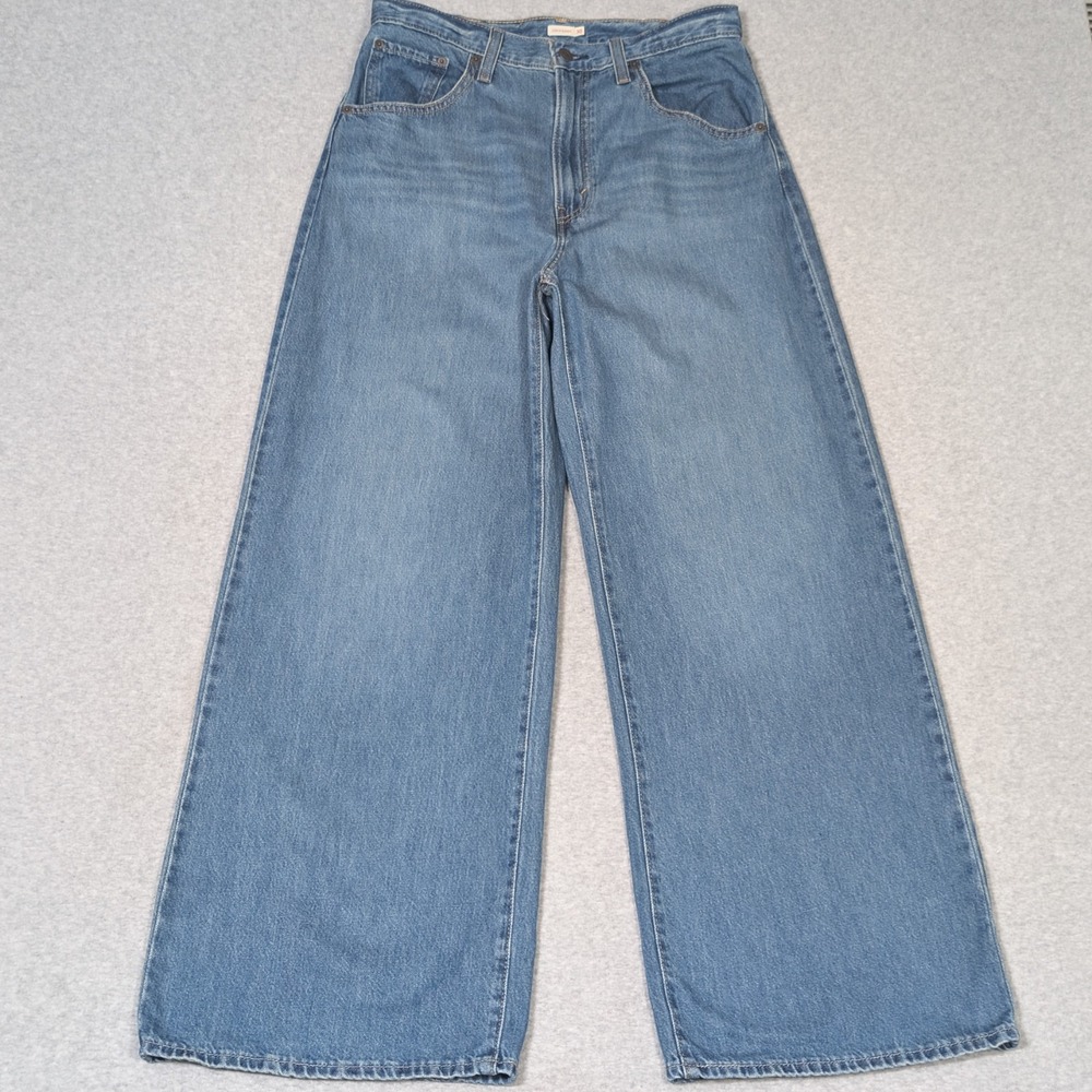 Levi's Baggy Jeans Womens Size 30 High Waist Wide Leg Adjustable Cinch